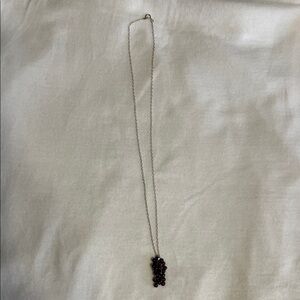 Women’s Sterling Silver Necklace with Purple Pendant